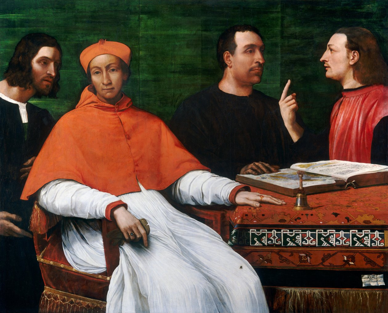 Kardinaali Bandinello Sauli, hänen sihteerinsä ja kaksi maantieteilijää, 1516. tekijältä Sebastiano del Piombo