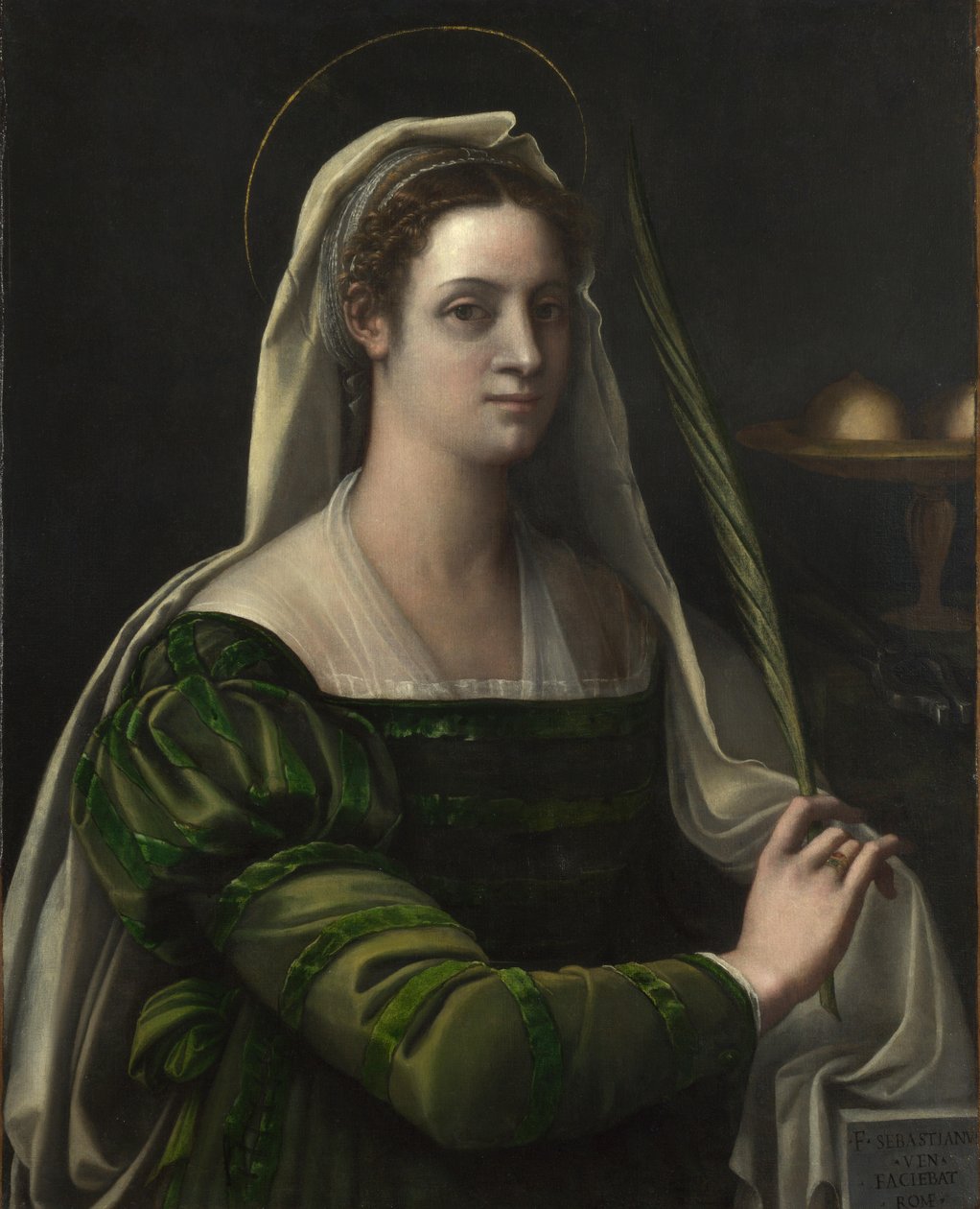Pyhä Agatha, noin 1540 tekijältä Sebastiano del Piombo