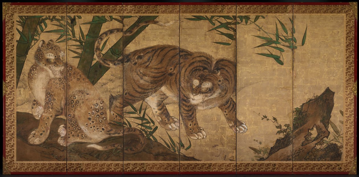 Tiikeri ja Leopardi, 1668. tekijältä Sekkei Yamaguchi