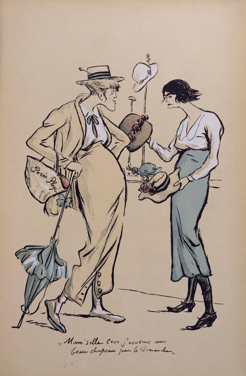Coco Chanel (1883-1971) hatuntekijänä elokuvasta "Le Grand Mode a l