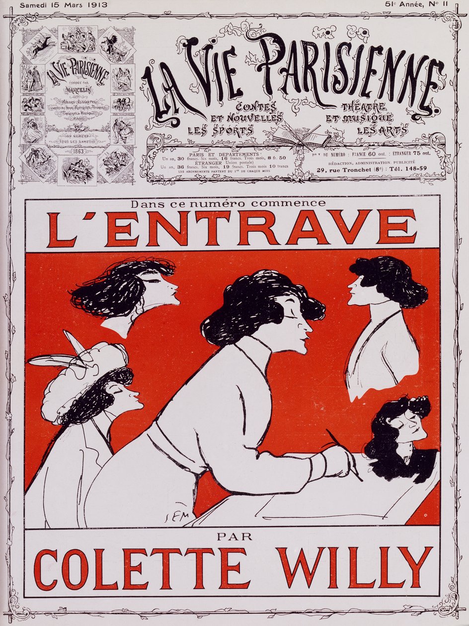 Colette Willyn karikatyyri, Sidonie-Gabrielle Coletten (1873-1954) salanimi tekijältä Sem