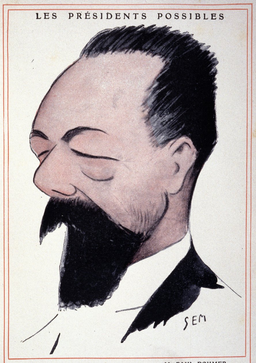 Muotokuva Paul Doumerista (1857 - 1932), Ranskan valtiomies, Semin (1863 - 1934). tekijältä Sem