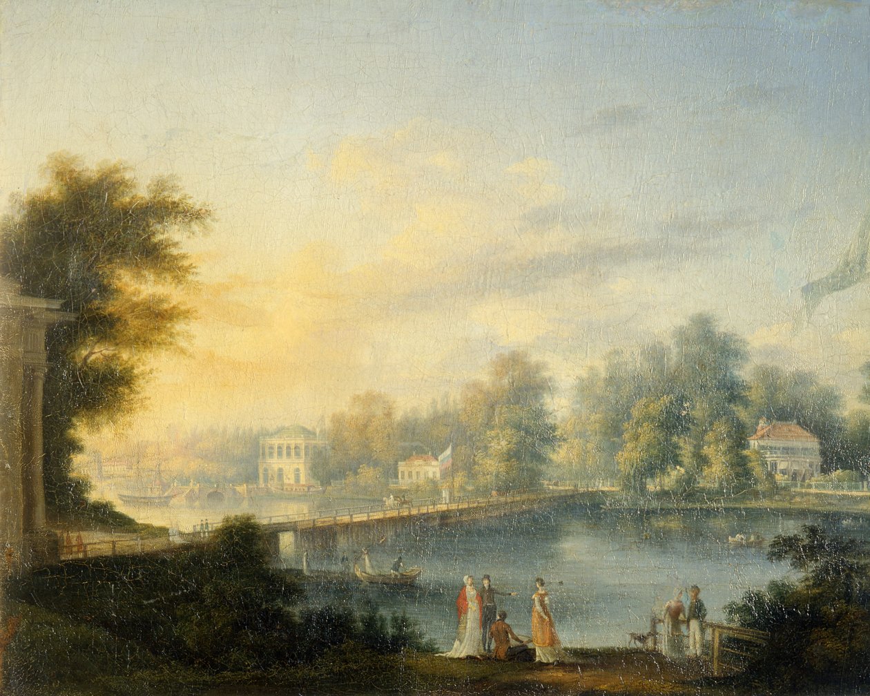 Näkymä Bolšaja Nevalle ja Stroganov Dachalle, 1804 tekijältä Semen Fedorovich Shchedrin