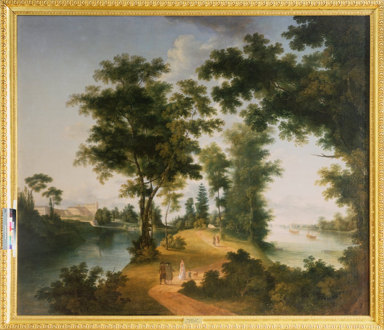 Suuri Gatšinan saari (Pietari). Semjon Fjodorovitš Shchedrin (Semion Shchedrin) (1745-1804) maalaus, öljy kankaalle, noin 1790. Venäläinen taide tekijältä Semen Fedorovich Shchedrin