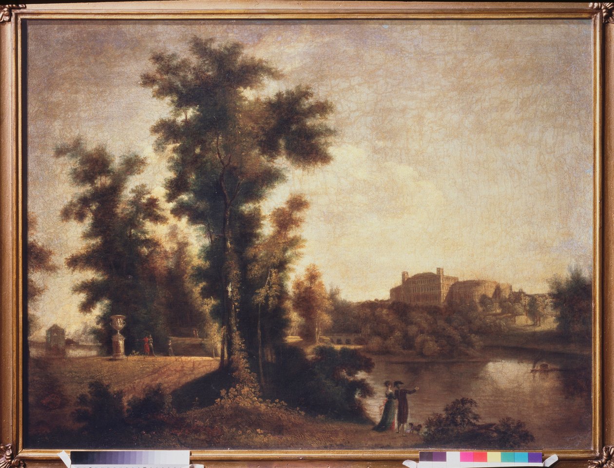 Maisema Pietarin lähellä. Semjon Fjodorovitš Shchedrin (Semion Shchedrin) (1745-1804) maalaus öljy kankaalle tekijältä Semen Fedorovich Shchedrin