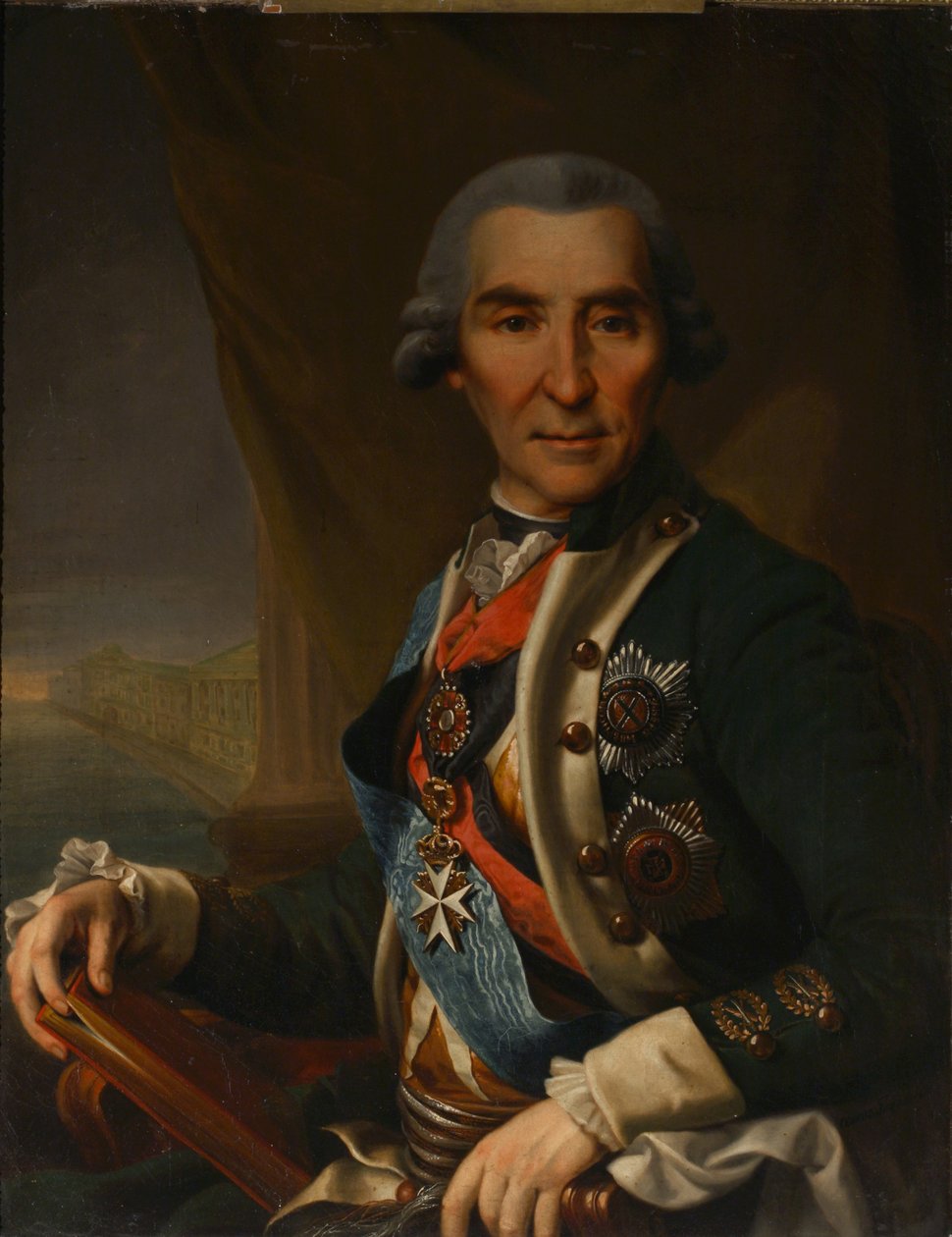 Ivan Loginovich Golenishchev-Kutuzovin muotokuva 1729-1802, 1800-luvun alku tekijältä Semyon Glukovsky