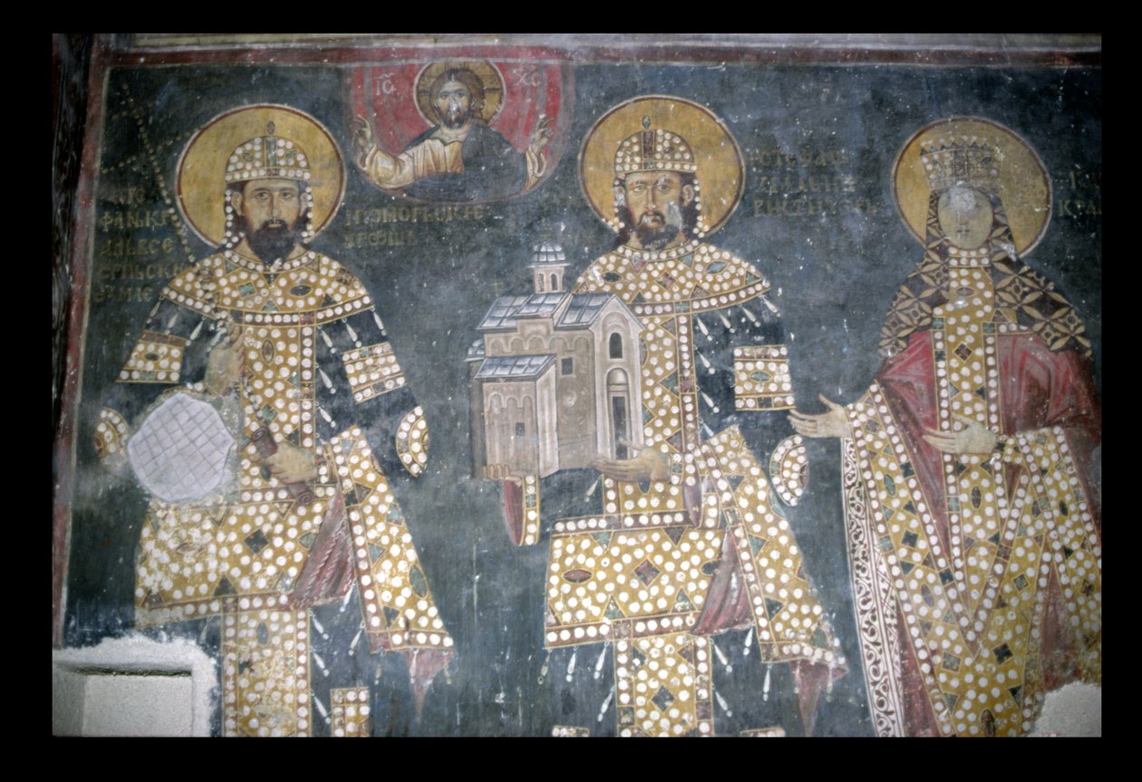 Stefan Milutin, Stefan Dragutin ja Katelina, 1200-luvun loppu tekijältä Serbian School