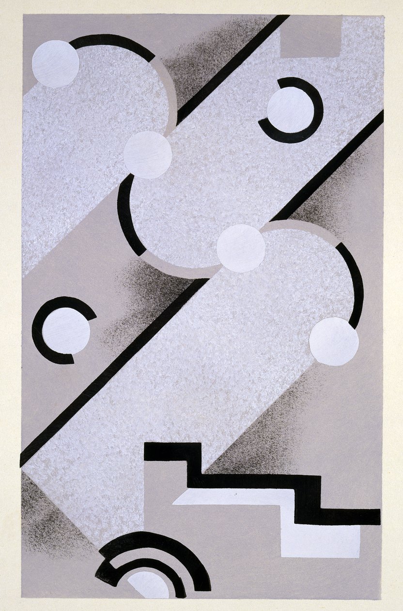 Abstrakti malli Nouvelles Compositions Décorativesista, 1920-luvun lopulla tekijältä Serge Gladky