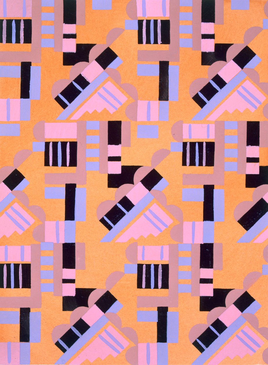 Kuvio kirjasta "Nouvelles Compositions Decoratives", 1920-luvun loppupuoli (pochoir-painatus). tekijältä Serge Gladky