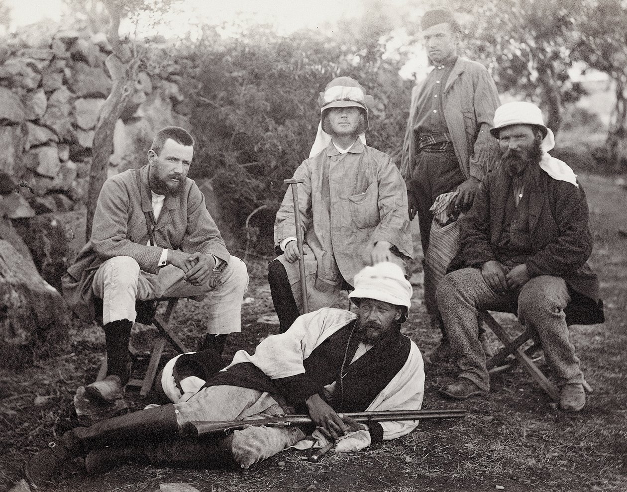 Tutkijoiden ryhmä, Juudean alue, Palestiina, 1867 tekijältä Sergeant Henry Phillips