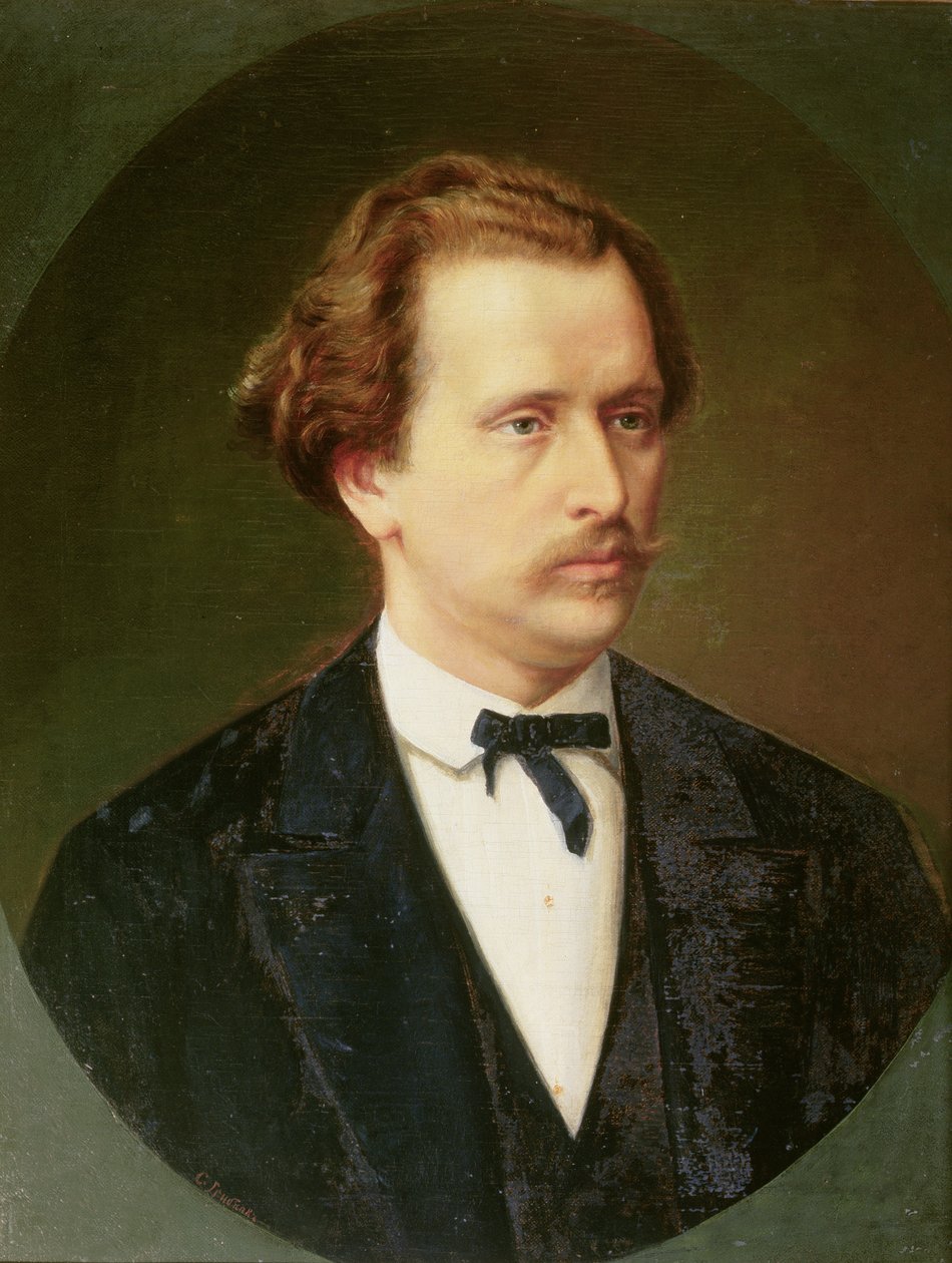 Nikolai Rubinsteinin (1835-81) muotokuva n. 1870 tekijältä Sergei Ivanovich Gribkov
