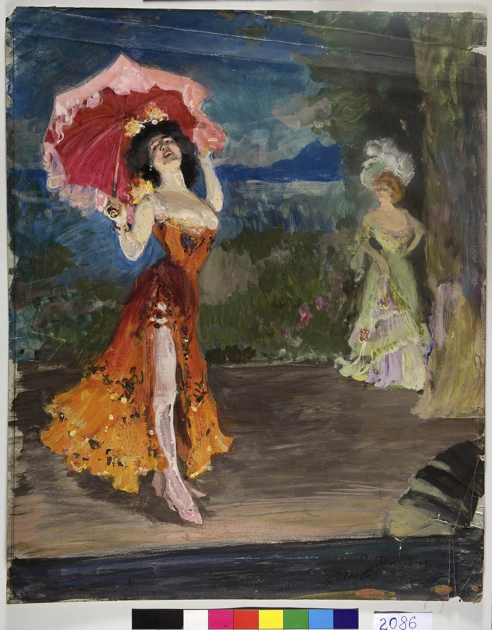 Tanssija - Vinogradov, Sergei Arsenjevitš (1869-1938) - 1900-luvun alku - Tempera paperilla - tekijältä Sergei Arsenevich Vinogradov