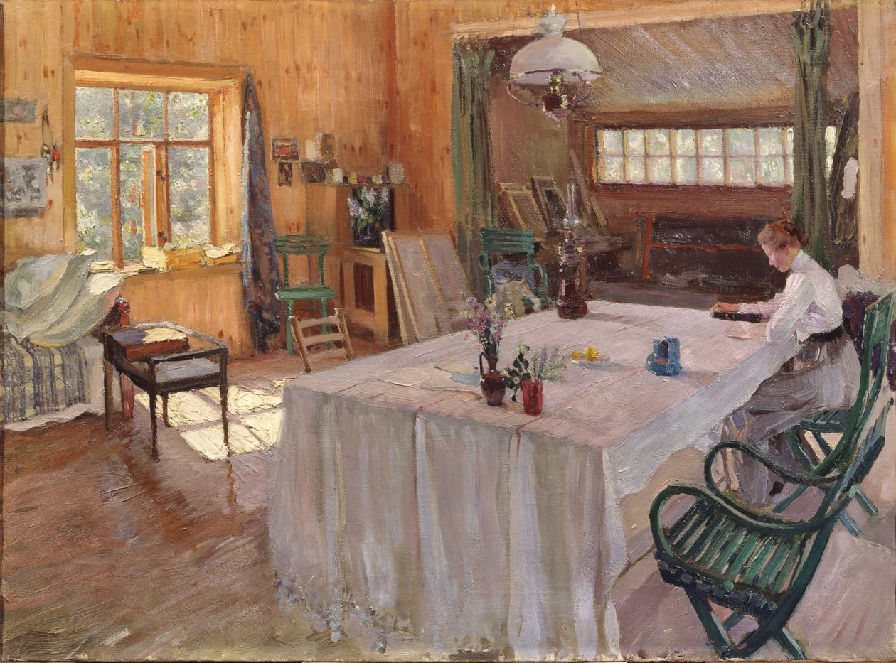 Taiteilija Konstantin Korovinin talossa, 1907 tekijältä Sergei Arsenevich Vinogradov