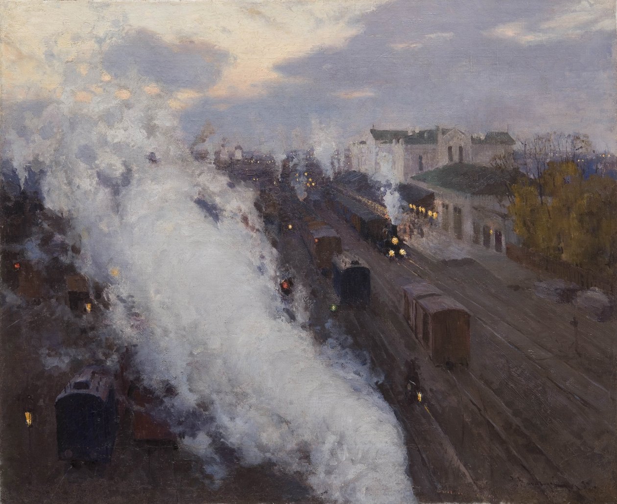 Kharkovin rautatieasema, 1892 tekijältä Sergei Arsenevich Vinogradov
