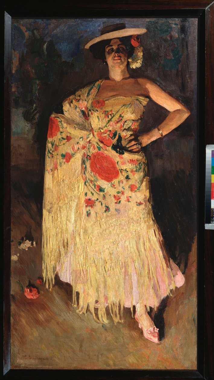 Una ballarina - Pintura de Sergei Arsenyevich Vinogradov (1869-1938), oli sobre tela finès tekijältä Sergei Arsenevich Vinogradov