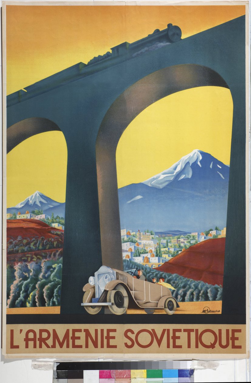 Neuvostoliiton Armenia (Intourist-yrityksen juliste) - Igumnov, Sergei Dmitrievich (1900-1942) - 1935 - Värilitografia - Venäjän valtionkirjasto, Moskova tekijältä Sergei Dmitrievich Igumnov