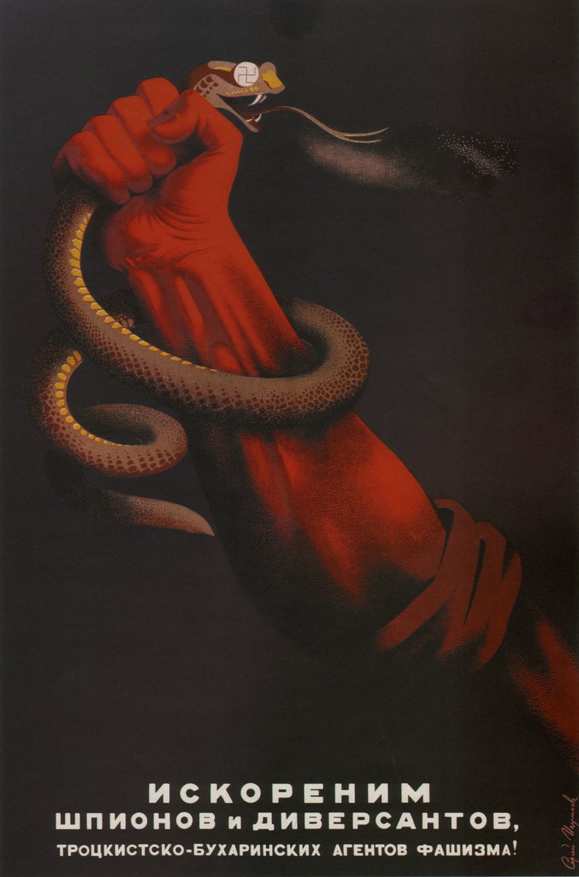 Hävitämme fasismin trotski-buhariniittiagenttien vakoojat ja harhailijat!, 1937 tekijältä Sergei Dmitrievich Igumnov