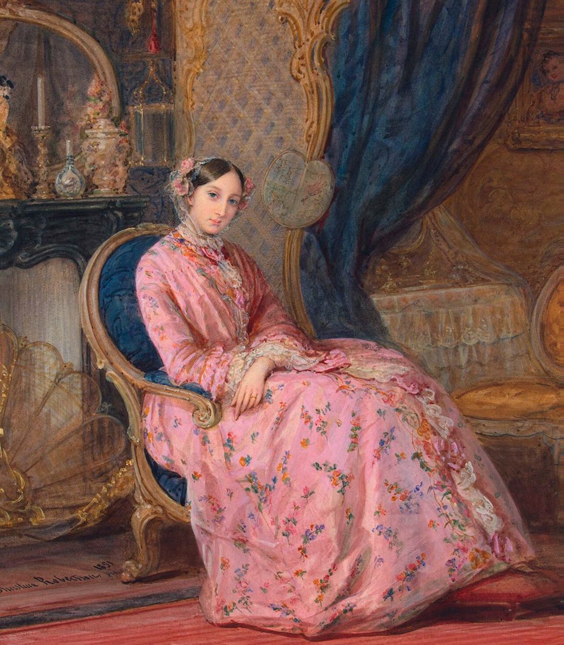 Venäjän suurruhtinatar Maria Nikolajevnan muotokuva, 1800-luvun puoliväli. tekijältä Sergei Ivanovich Gribkov