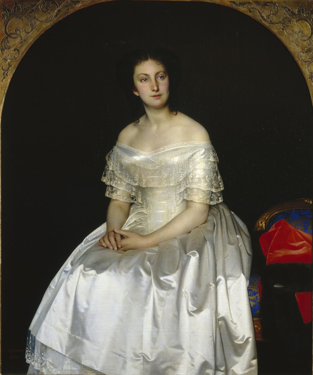 Retrat de la princesa Maria Vasilyevna Vorontsova 1819-1894, 1851 finlandès tekijältä Sergei Konstantinovich Zaryanko