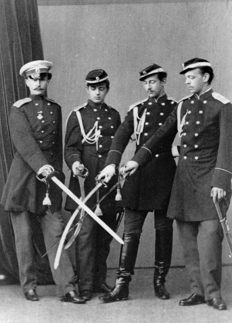 Venäjän suurruhtinaat Aleksanteri Aleksandrovitš ja Vladimir Aleksandrovitš, n. 1870-c1875 tekijältä Sergei Lvovich Levitsky