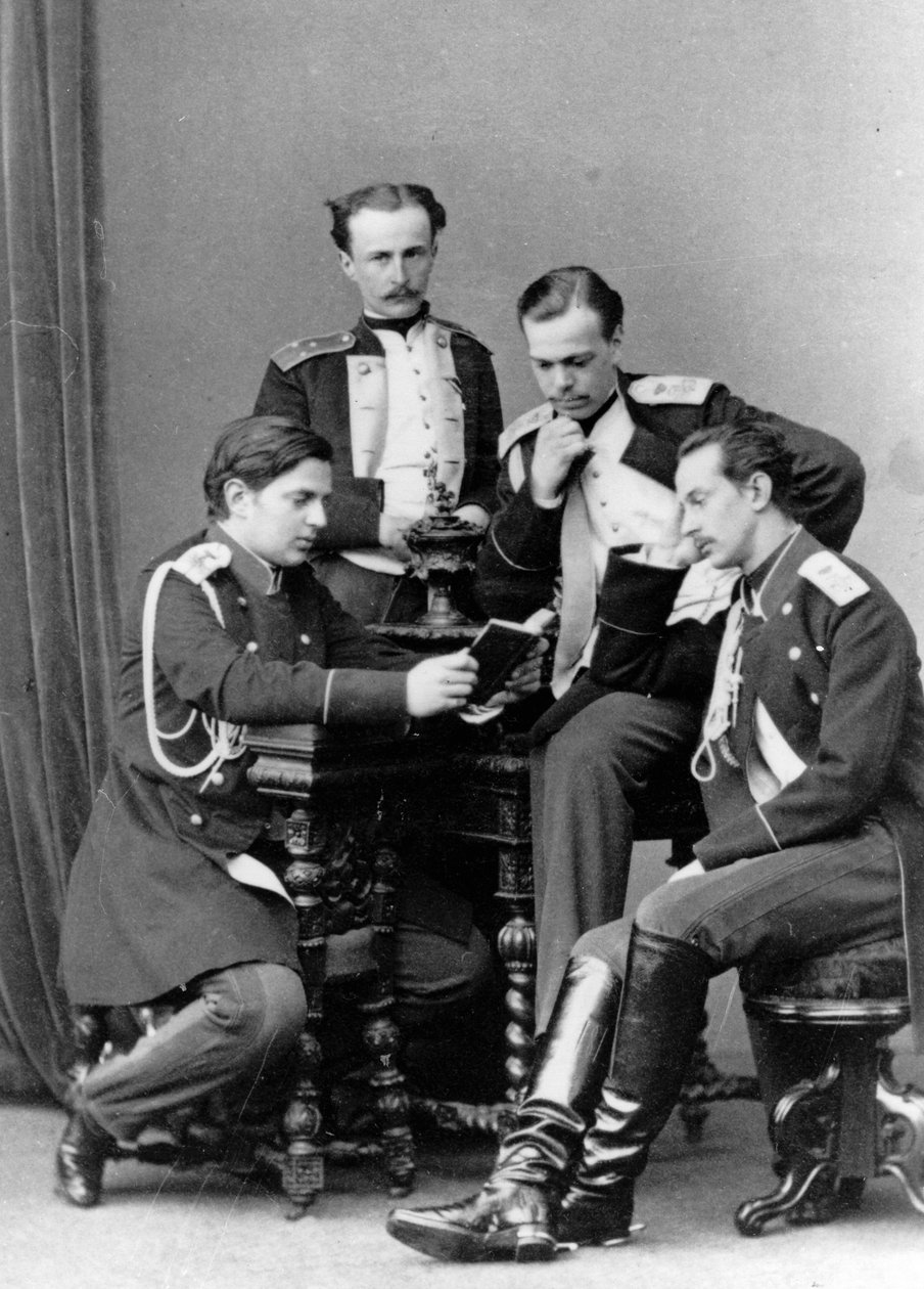 Venäjän suurruhtinaat Aleksandr Aleksandrovitš ja Vladimir Aleksandrovitš, n. 1870-c1875 tekijältä Sergei Lvovich Levitsky