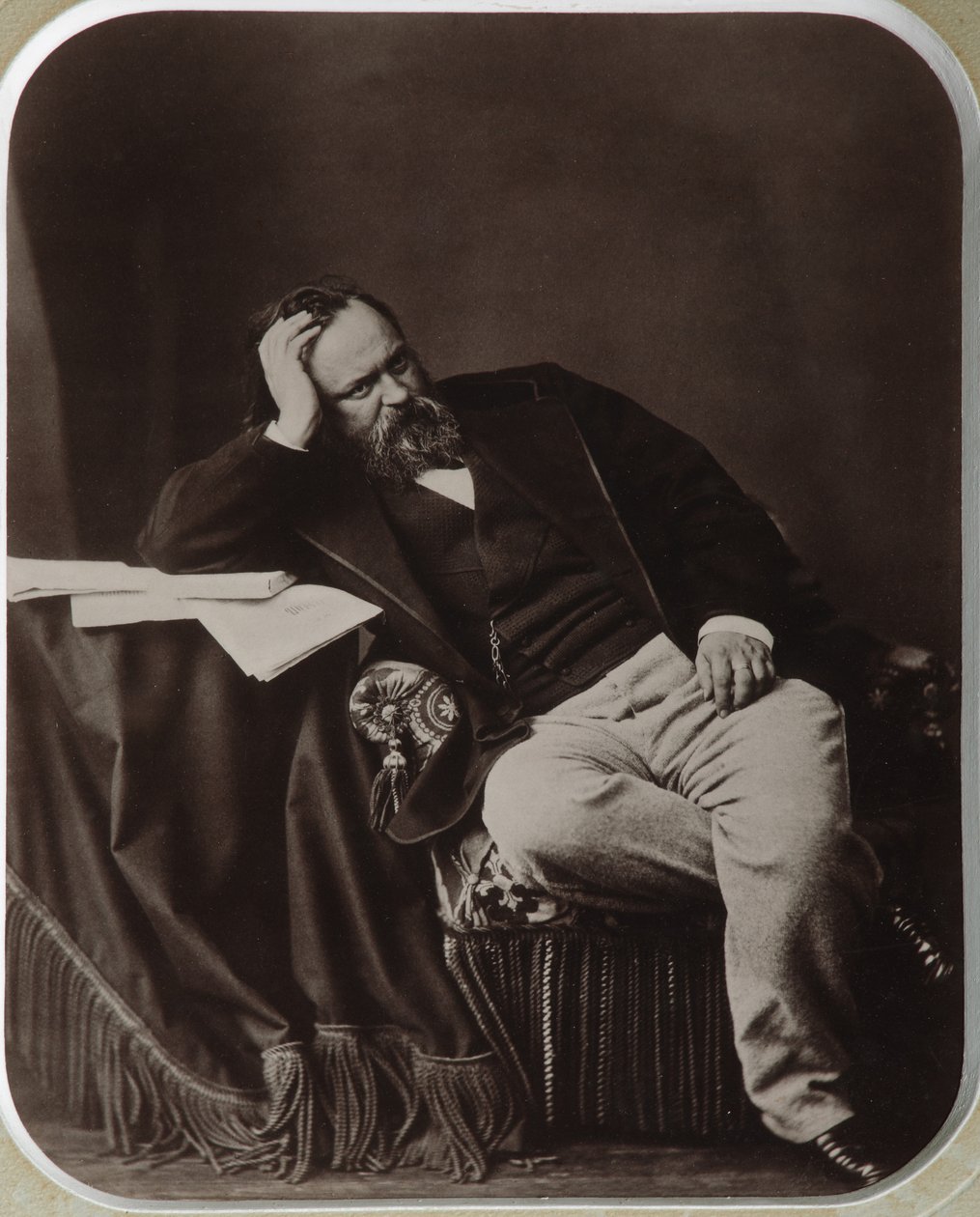Muotokuva Aleksandr Ivanovitš Herzenistä 1812-1870, 1861 tekijältä Sergei Lvovich Levitsky
