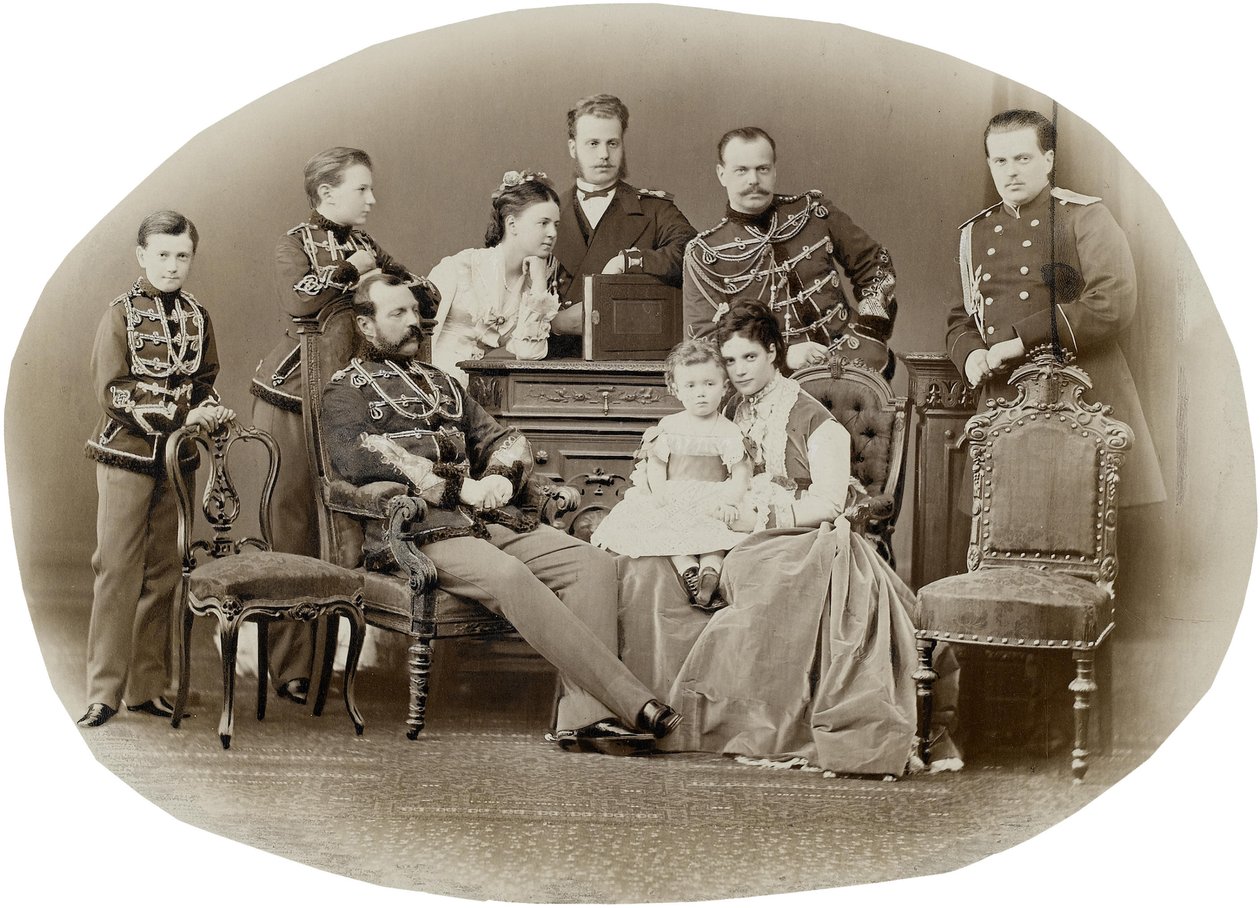 Venäjän keisari Aleksanteri II:n perhe, n. 1871. tekijältä Sergei Lvovich Levitsky