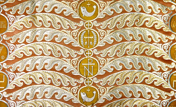 Olovyanishnikov Manufactory Gold Satin, 1900-luvun alku (tekstiili) tekijältä Sergei Vashkov