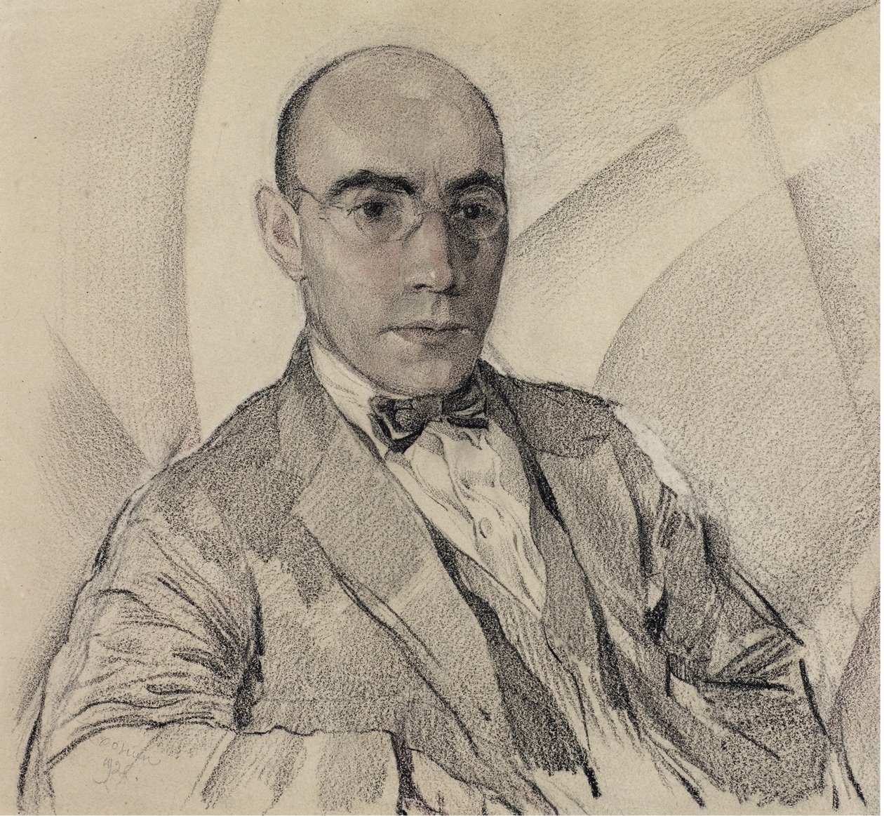 Taiteilijan ja valokuvaaja Miron Sherlingin muotokuva 1880-1958 tekijältä Sergei Vasilevich Chekhonin