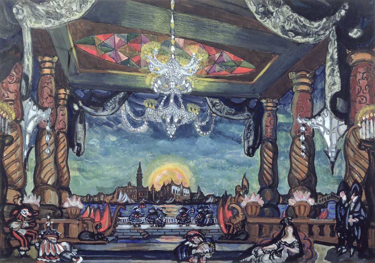 Lavastus Offenbachin Tales of Hoffmannille tekijältä Sergei Yurevich Sudeikin