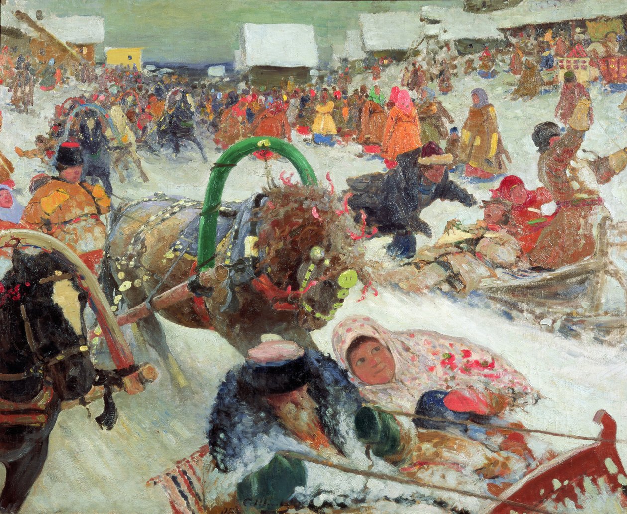 Laskiaisjuhla, 1905 tekijältä Sergej Vasilevic Ivanov