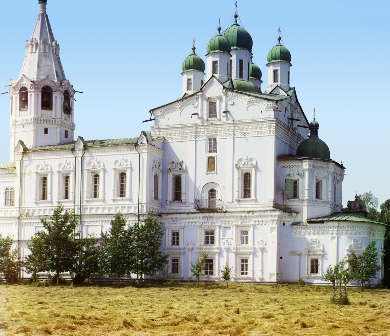 Ylösnousemuksen katedraali Dalmatovin luostarissa, 1905-1915 tekijältä Sergey Prokudin Gorsky
