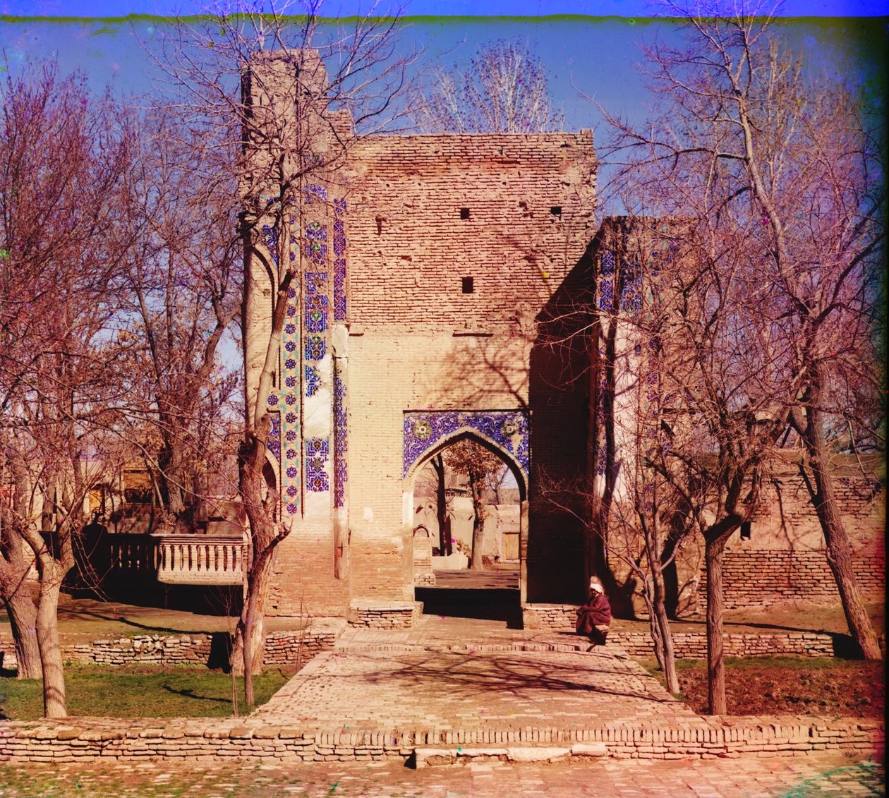 Sisäänkäynti Gur-Emiriin (kuninkaan hauta) Samarkand, 1905-1915 tekijältä Sergey Prokudin Gorsky