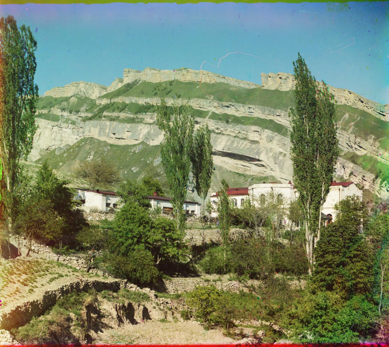 Nizhny Gunibin kylä Dagestanissa, 1905-1915 tekijältä Sergey Prokudin Gorsky