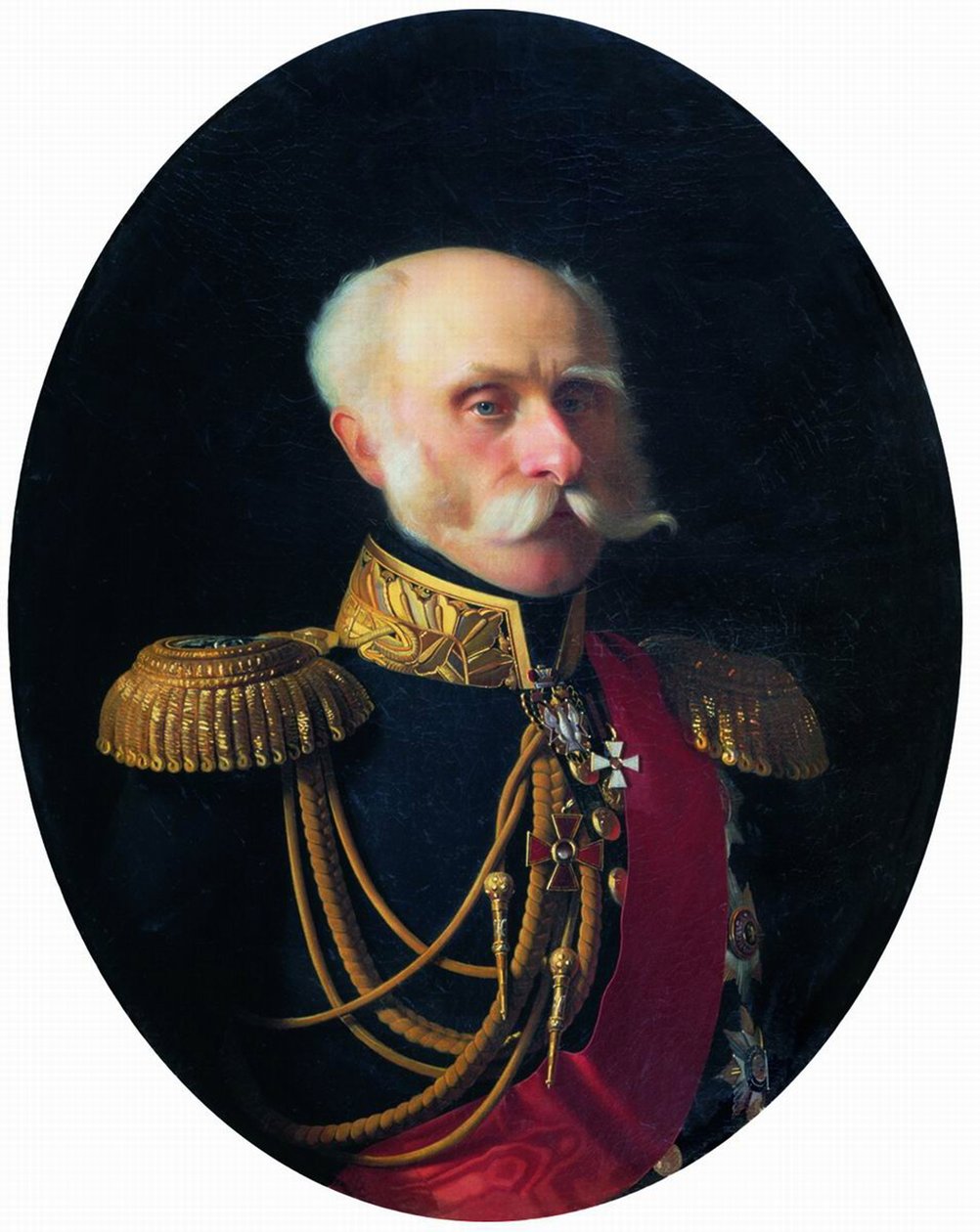 Kreivi Fjodor Petrovitš Litken muotokuva 1797-1882 tekijältä Sergey Konstantinovich Zaryanko