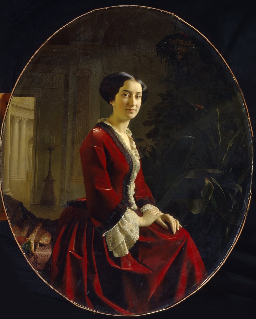 Muotokuva Tsountes Elizaveta Tskhristoforovna Abamelik-Lazareva, 1854 tekijältä Sergey Konstantinovich Zaryanko