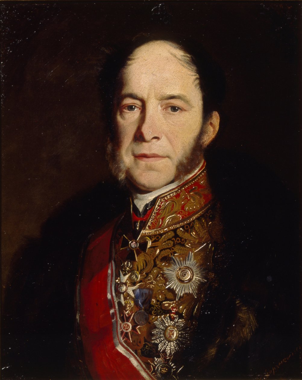 Kenraaliamiraali Kondrati Kondratievich Stoffregenin muotokuva 1817-1873, 1867 tekijältä Sergey Konstantinovich Zaryanko