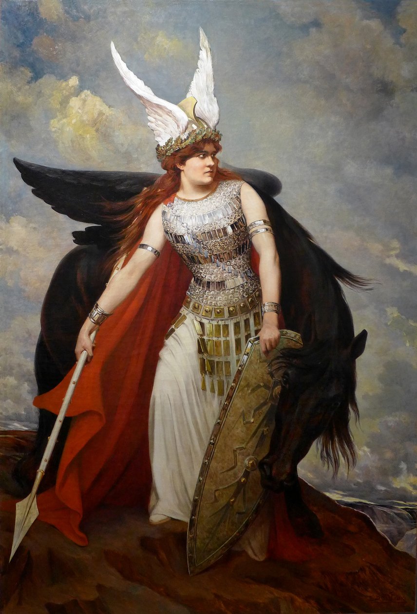 Valkyrie, 1900-luku (öljy kankaalle) tekijältä Servais Joseph Detilleux