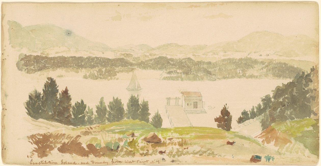 Constitution Island ja valimo West Pointista, New Yorkista tekijältä Seth Eastman