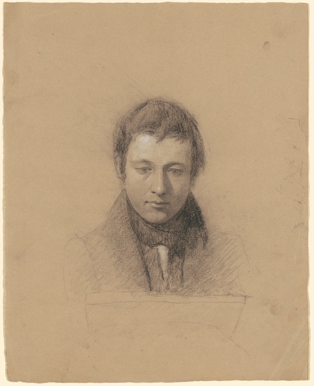 John Cheneyn muotokuva, noin 1830-luku (hiili ja kanto valkoisella liidulla korotettuna paperille) tekijältä Seth Wells Cheney