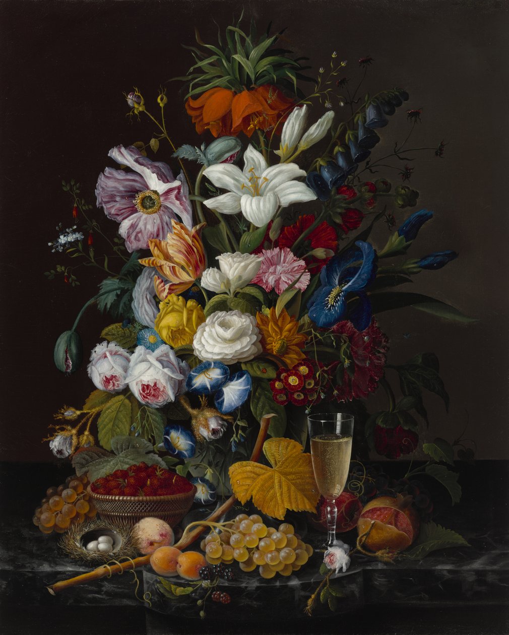 Victorian Bouquet, n. 1850-1855 (öljy kankaalle) tekijältä Severin Roesen