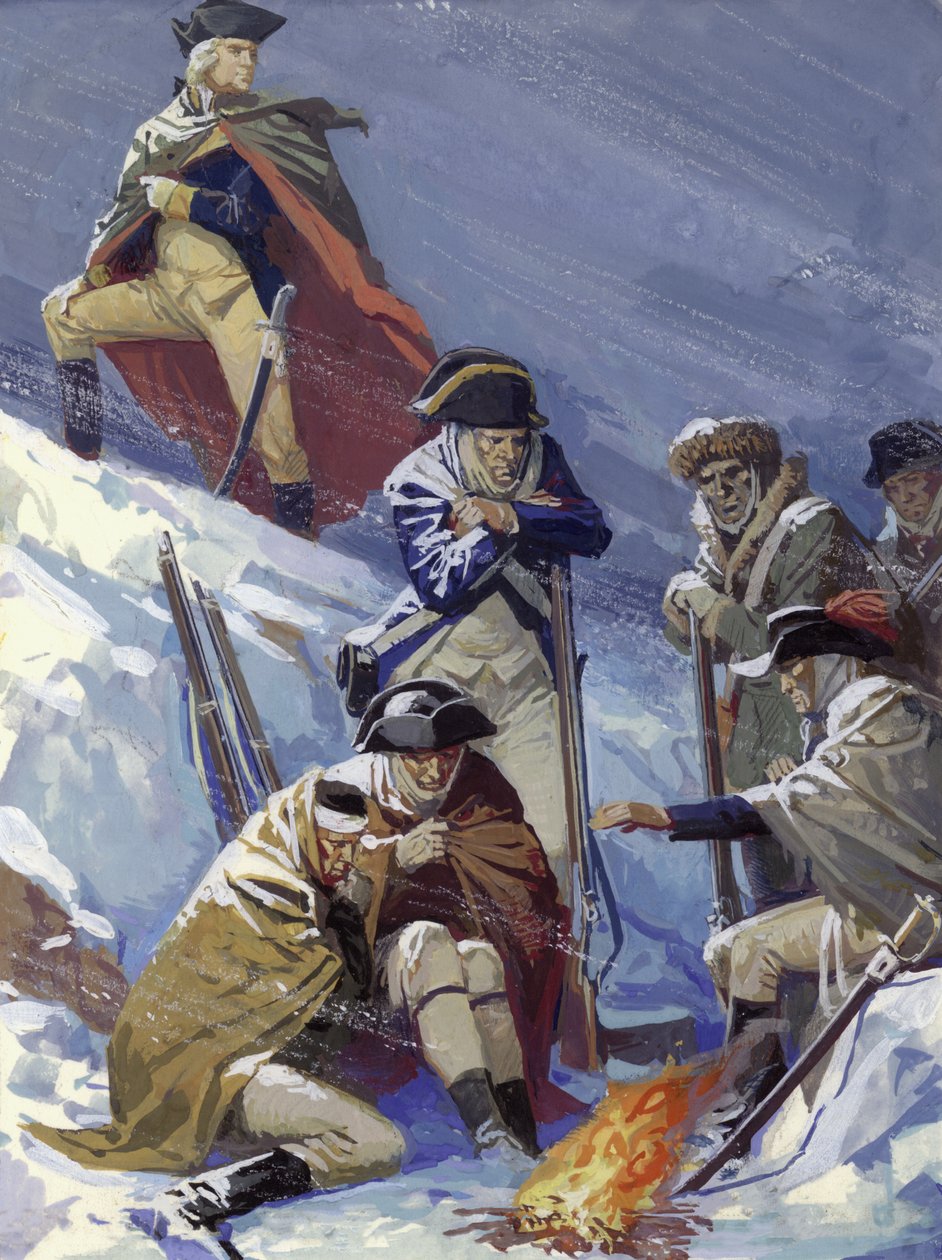 George Washington, kun hän oli kenraali Amerikan itsenäisyyssodan aikana. tekijältä Severino Baraldi