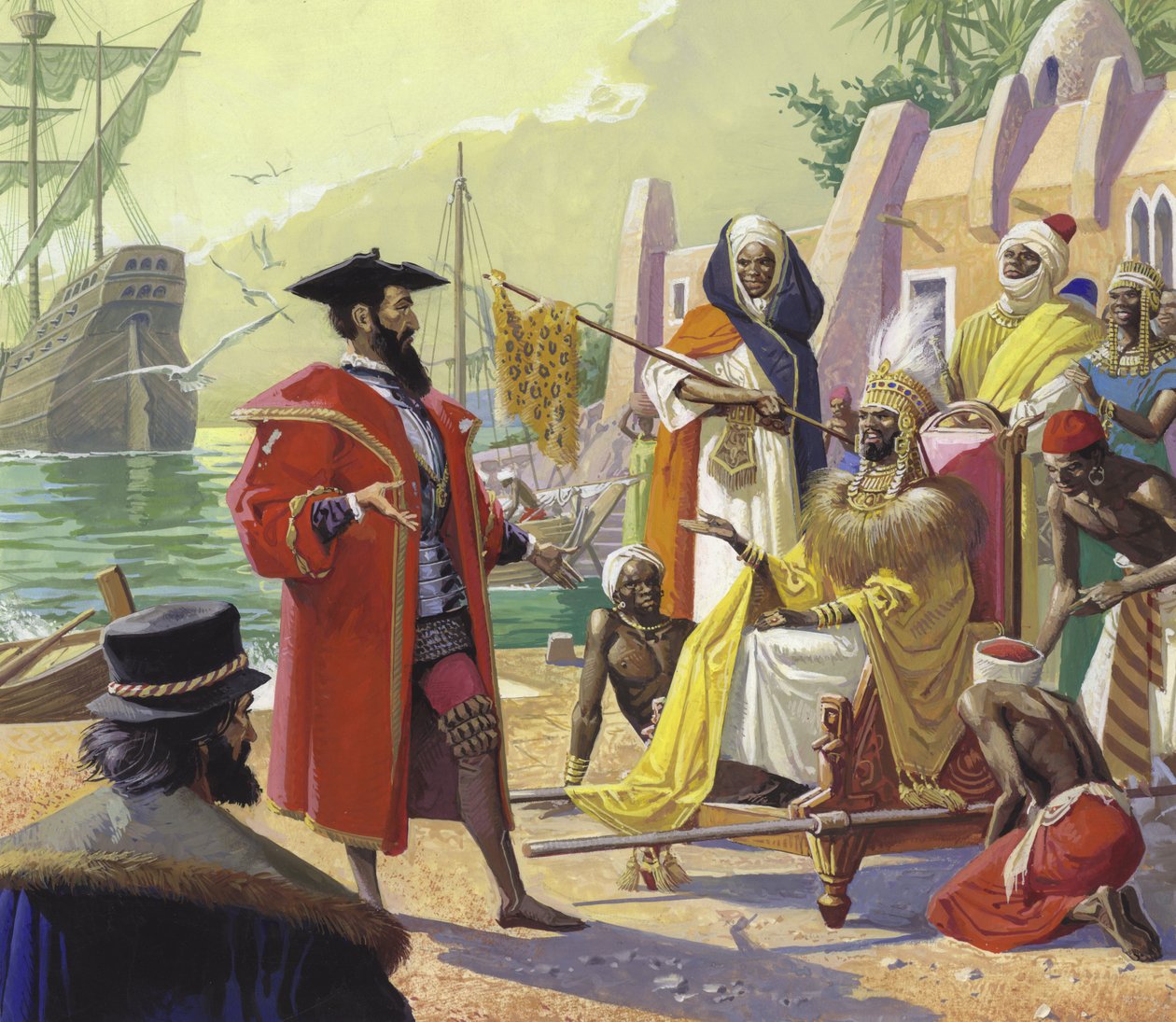 Vasco de Gama (1469-1524) (guassi paperille) tekijältä Severino Baraldi