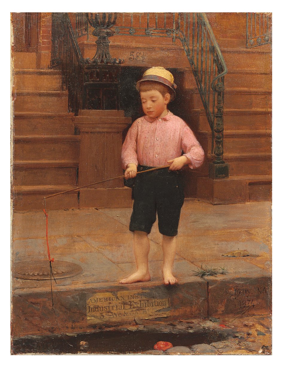 Poikakalastus osoitteessa 58 ½ East 10th Street, 1871 tekijältä Seymour Joseph Guy