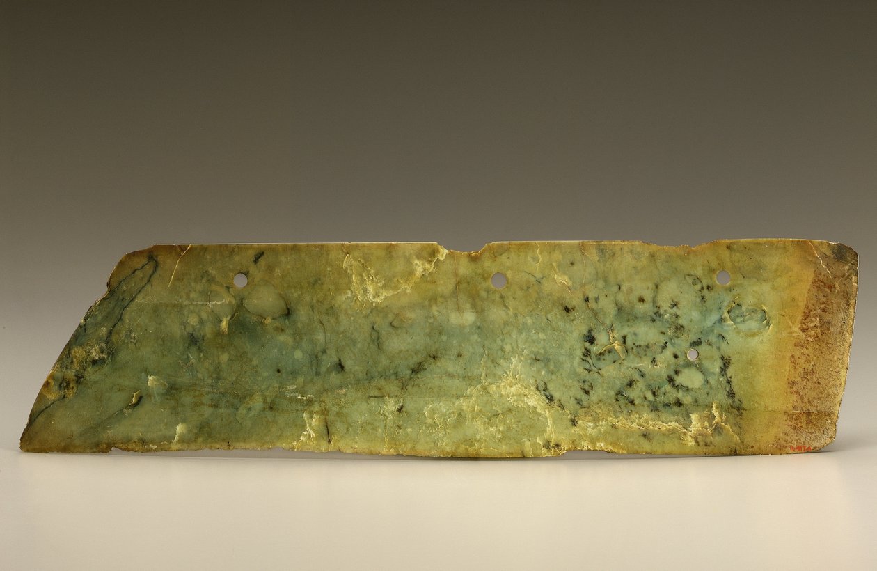 Seremoniallinen väline (jade) tekijältä Shang Dynasty Chinese School