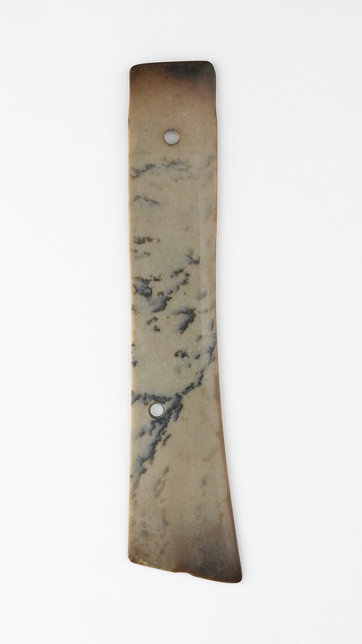 Seremoniallinen väline (jade) tekijältä Shang Dynasty Chinese School