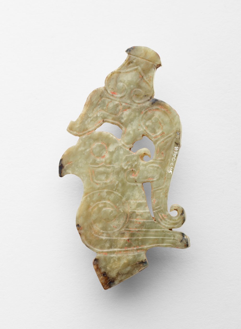 Finaali linnun muodossa lohikäärmeen kanssa, n. 1300 - n. 1050 eaa tekijältä Shang Dynasty Chinese School