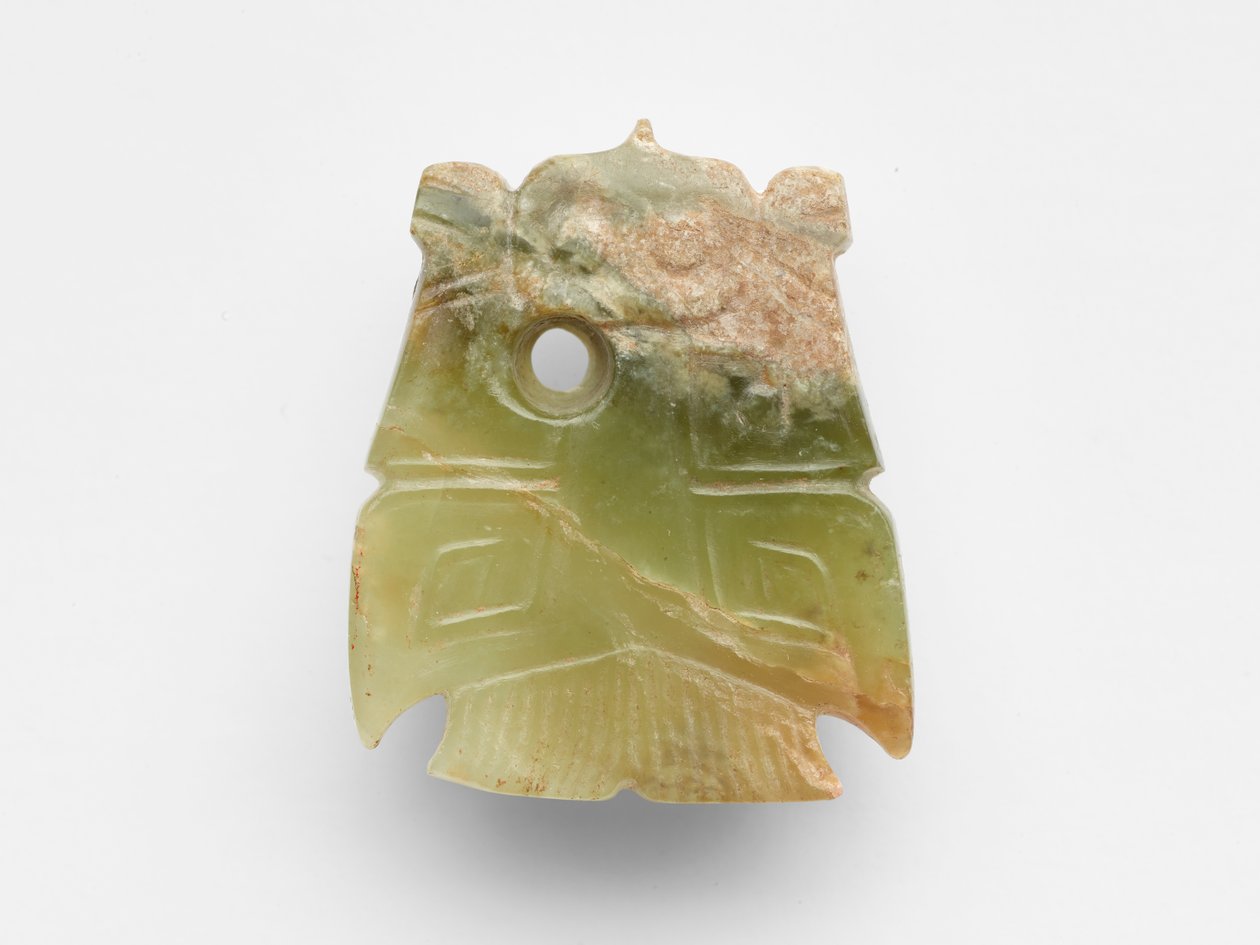 Riipus linnun muotoinen, uusittu, n. 1300-1050 eKr tekijältä Shang Dynasty Chinese School