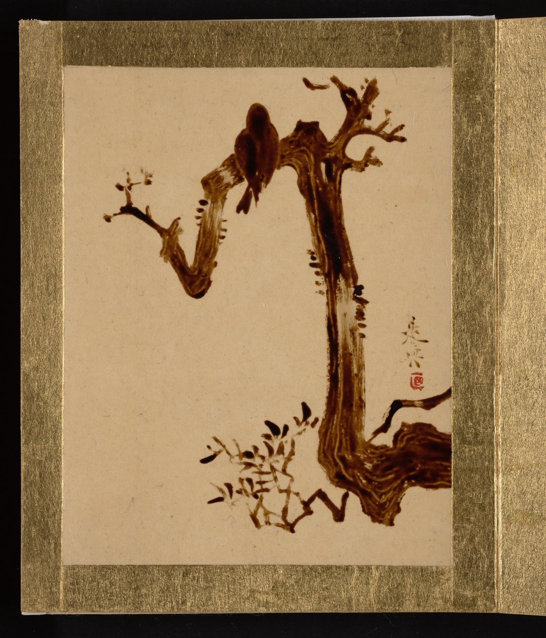Krähe auf Baum tekijältä Shibata Zeshin