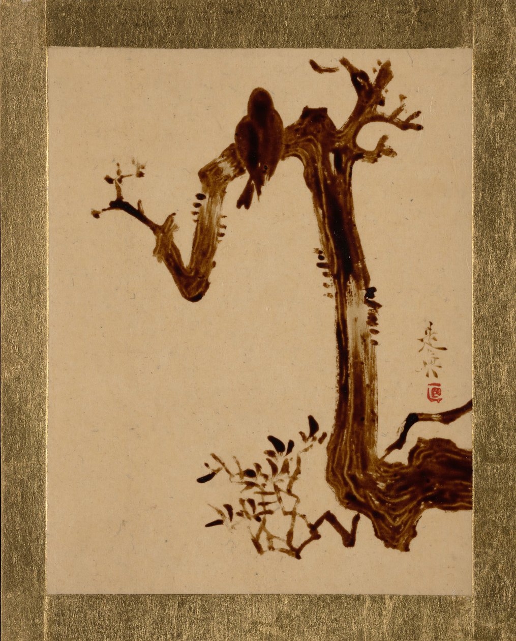 Crow on Tree. tekijältä Shibata Zeshin